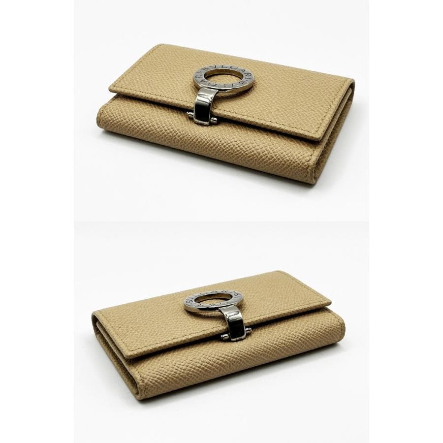 ブルガリ キーケース 6連 ロゴクリップ グレインレザー 30423 新品同様