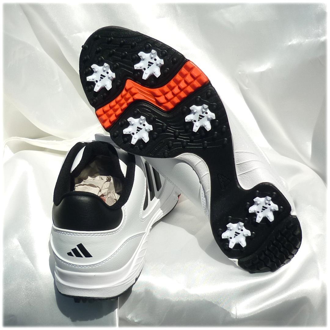 新品26cmアディダスゴルフシューズ白BOA 24ダイヤル式 ソフトスパイク