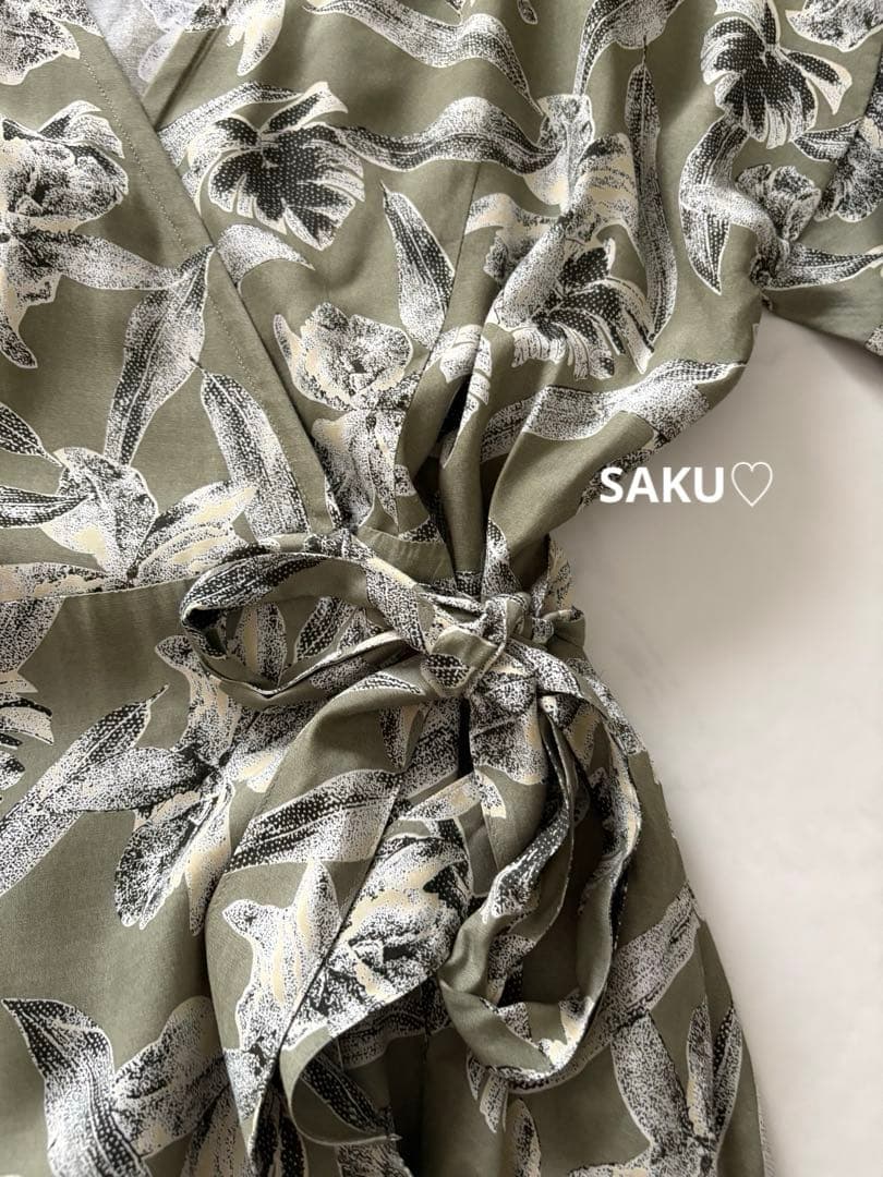 みほ様❣️37400円 L'Appartement フラワープリントラップドレス