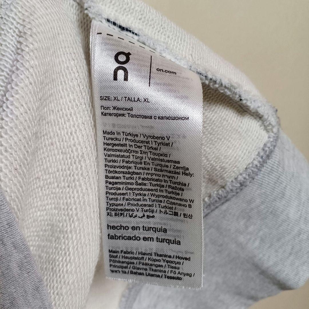 On Club Hoodie クラブ フーディ パーカー ライトグレー XL