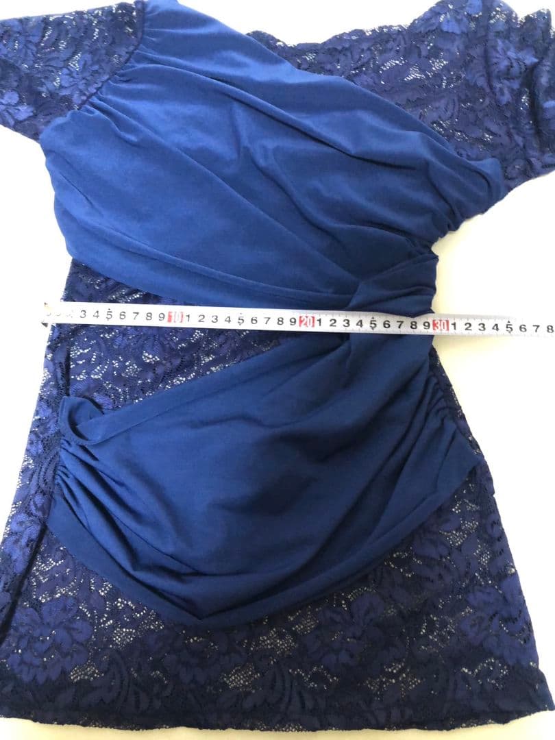 社交ダンス練習着パーティ。クリスアンレースギャザーデザイントップスドレス