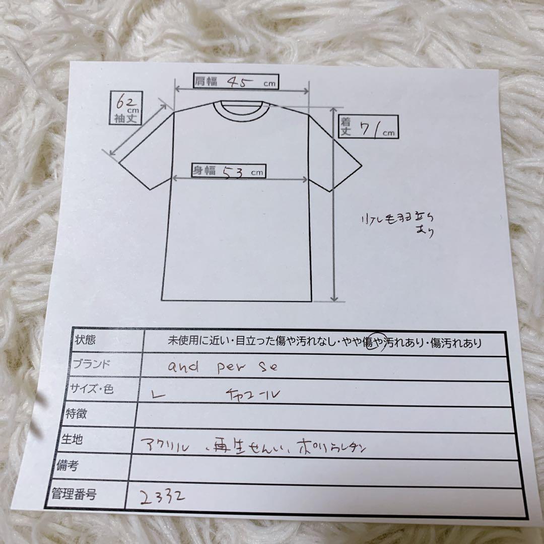 アンパスィ　カットソー　長袖　ロンT ゴルフウェア　スポーツウェア　インナー　L