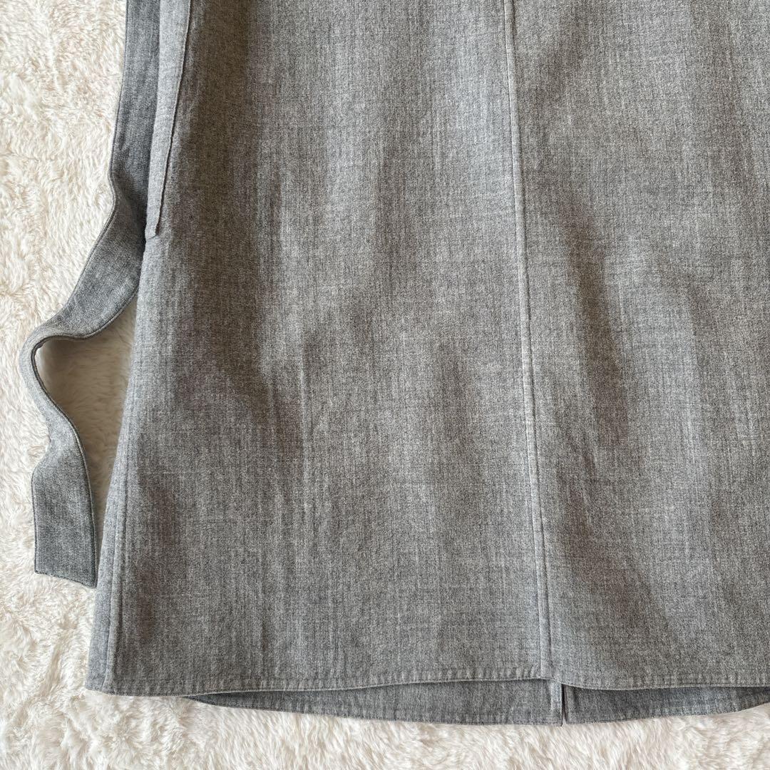 トゥモローランド　ウール ダブルクロス ロング ジレ グレー セレモニー 卒業