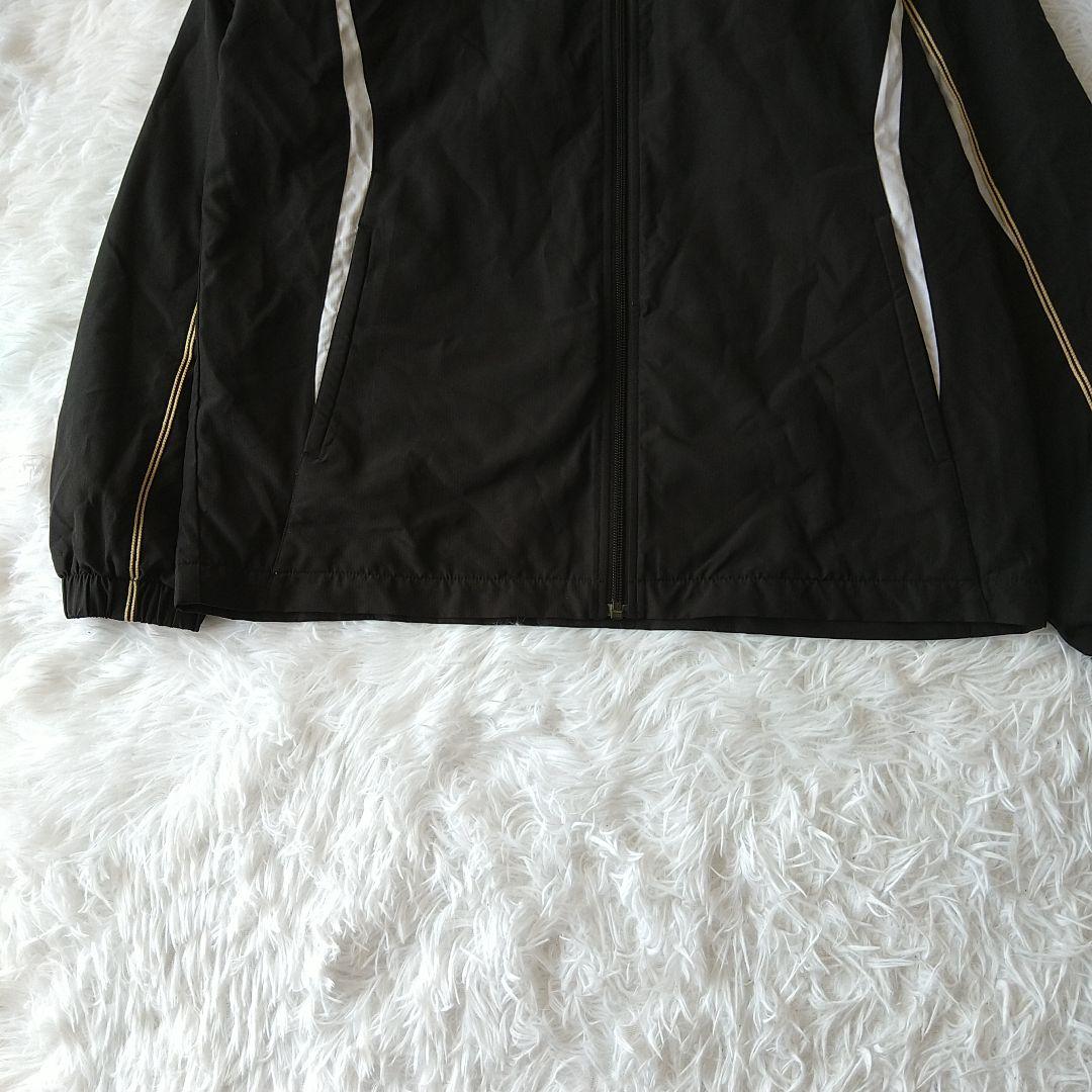 asicsアシックス　ウィンドブレーカー セットアップジャージMスタンドカラー黒