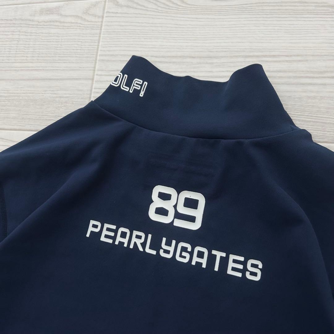 超美品　パーリーゲイツ　ハイネック　長袖シャツ　カットソー　ネイビー　サイズ1