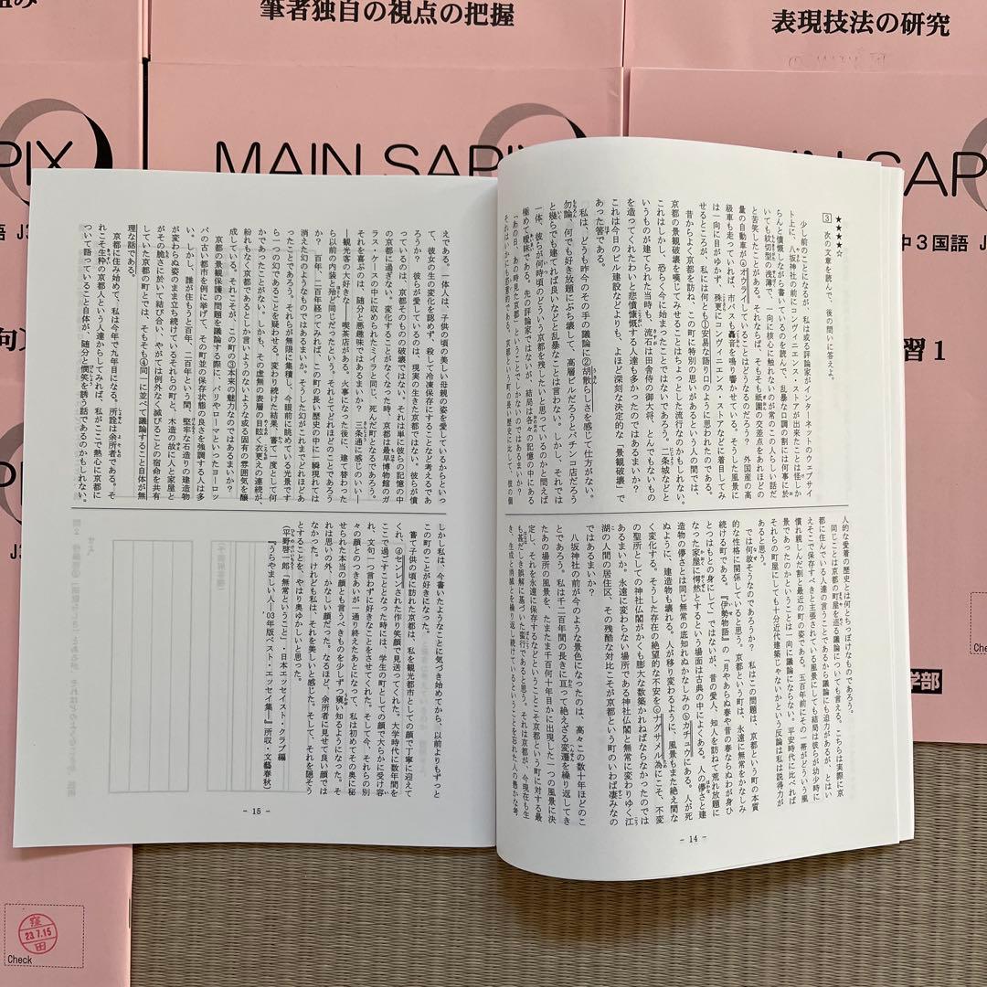 MAIN SAPIX中3 国語