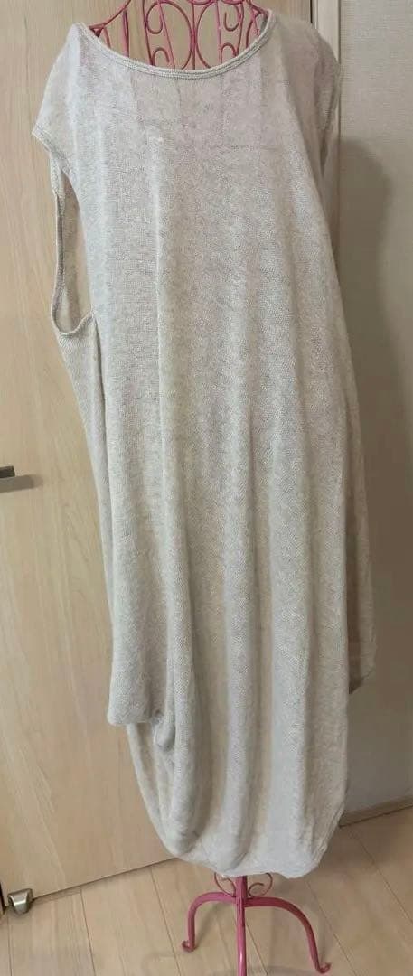 Ys ワイズ　リネンラミー　変形　麻ニットベスト　4WAY ポンチョ