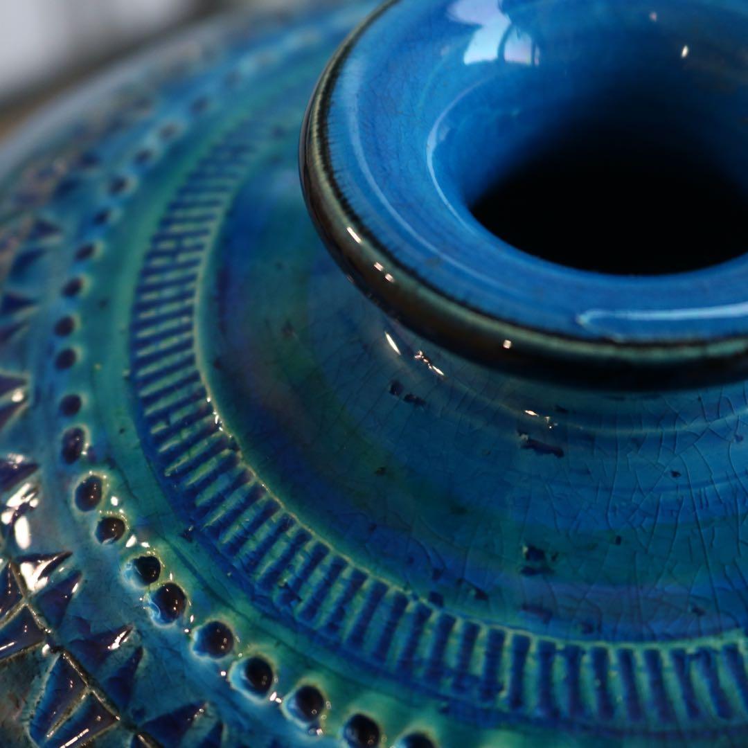 イタリア FLAVIA ビトッシ リミニブルー 花瓶ヴィンテージBITTOSI