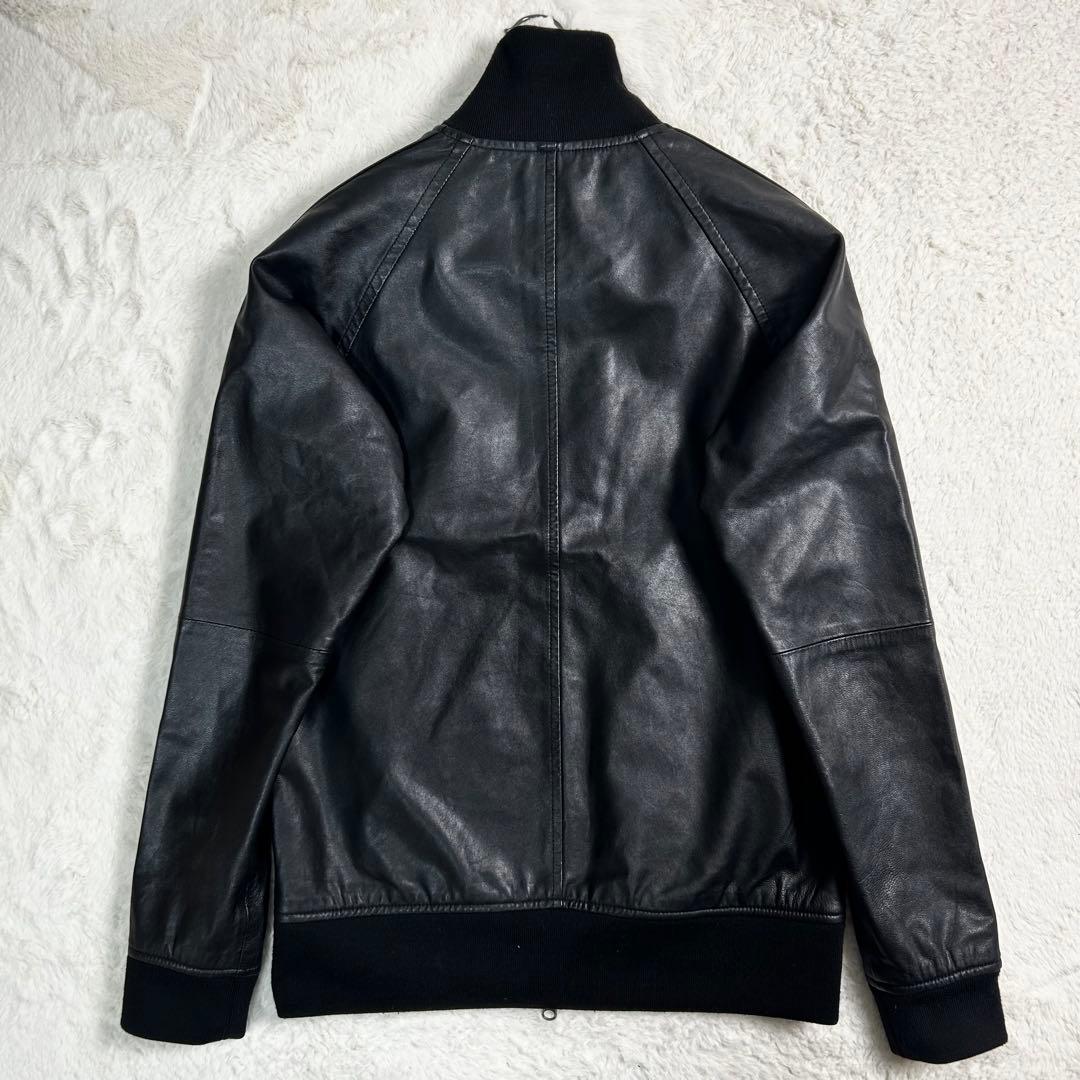 超希少✨FRED PERRY やぎ革　レザージャケット　トラックジャケット　黒
