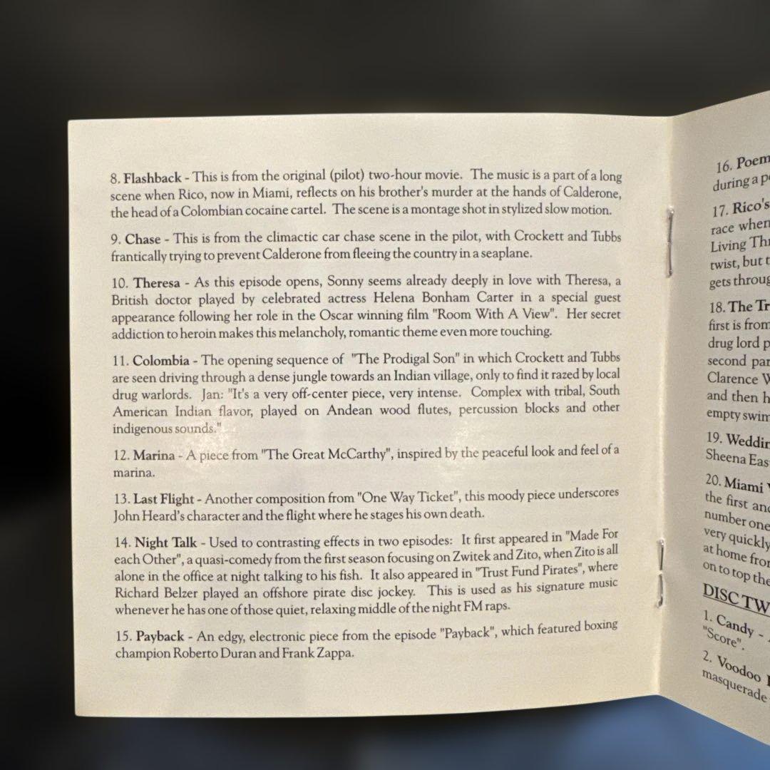 Miami Vice Comp ヤン・ハマー & sound Track CD