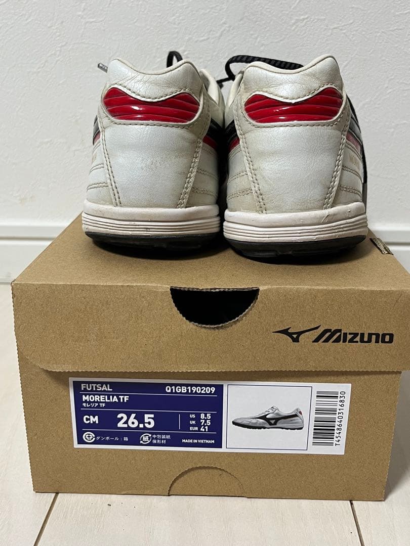か*た様 【中古】ミズノ モレリア TF ホワイト×ブラック26.5cm