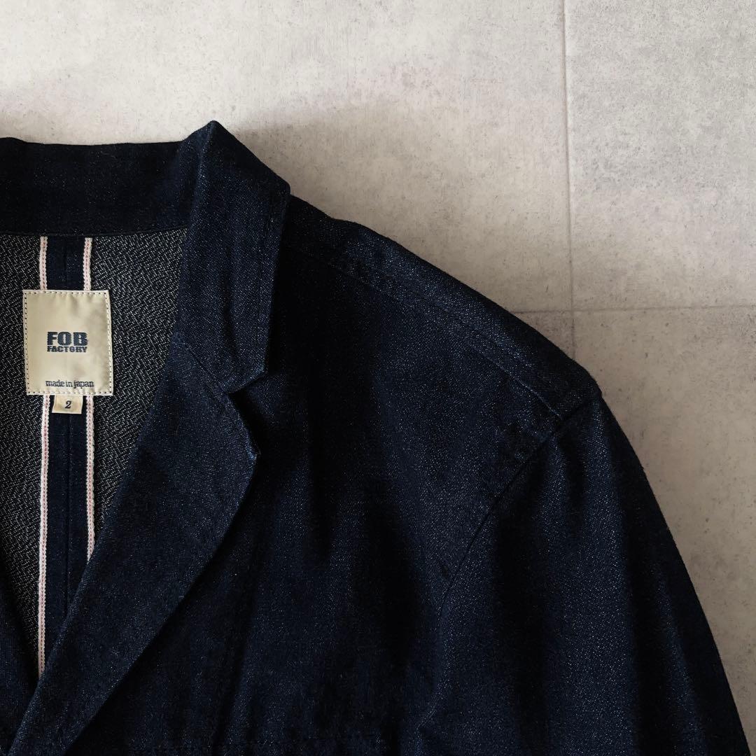 極美品✨️フォブファクトリー エンジニア デニムテーラードジャケット 2 藍色