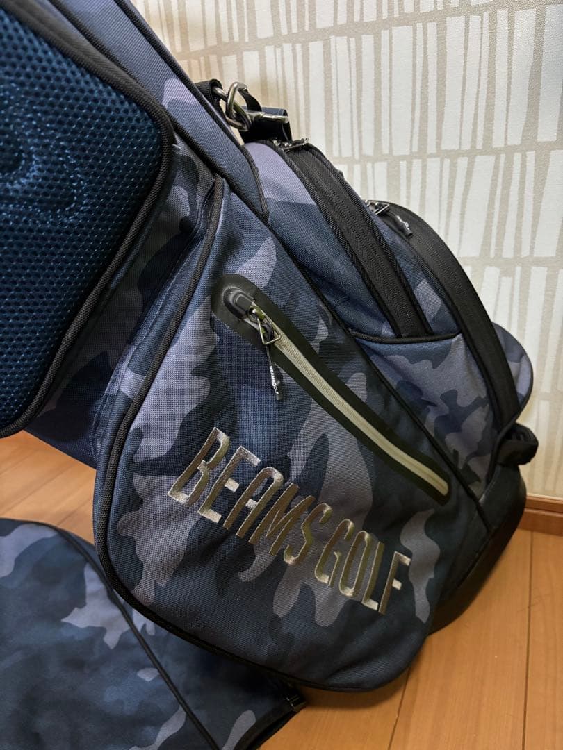 BEAMS GOLF ビームスゴルフ ブルーグレーカモ キャディバック 美品
