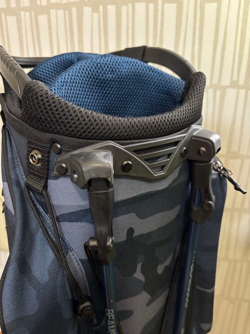 BEAMS GOLF ビームスゴルフ ブルーグレーカモ キャディバック 美品