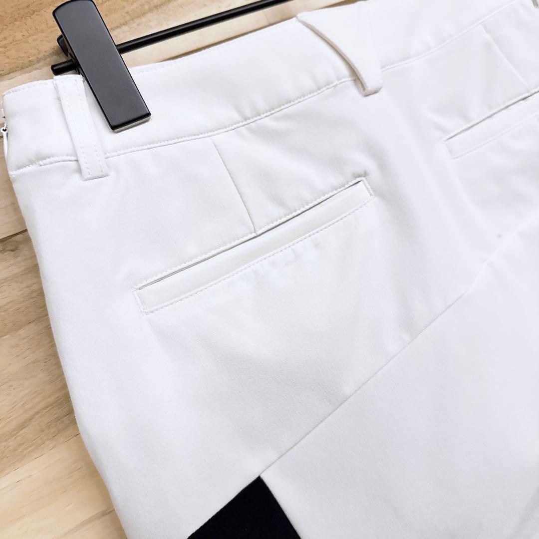 【テーラーメイド】ゴルフ インナー付 ストレッチ スカート モノトーン S白×黒