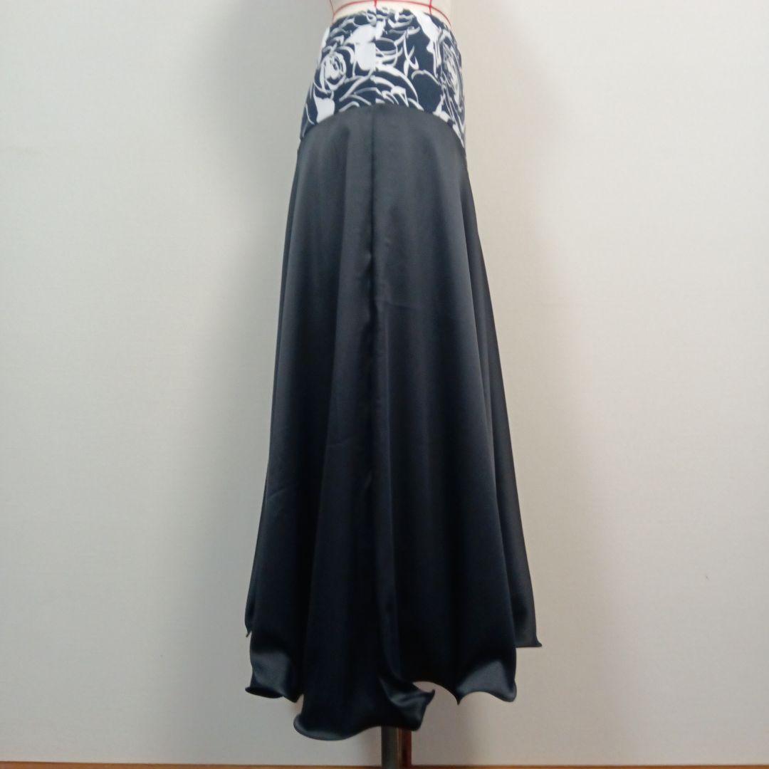 お値下げ　ハンドメイド　黒白　社交ダンス　セットアップ　トップス　スカート