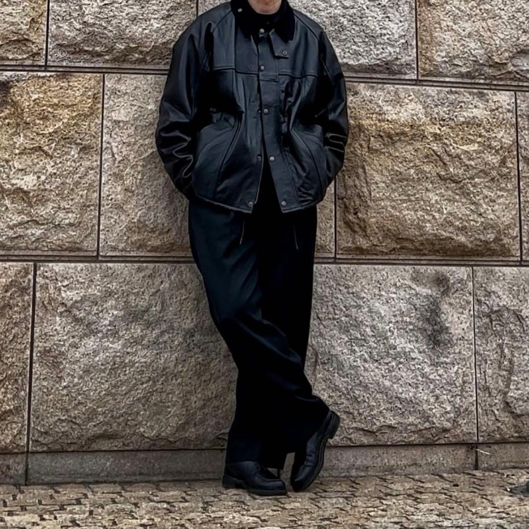 美品　yoused レザードライバーズジャケット　トランスポート　size2