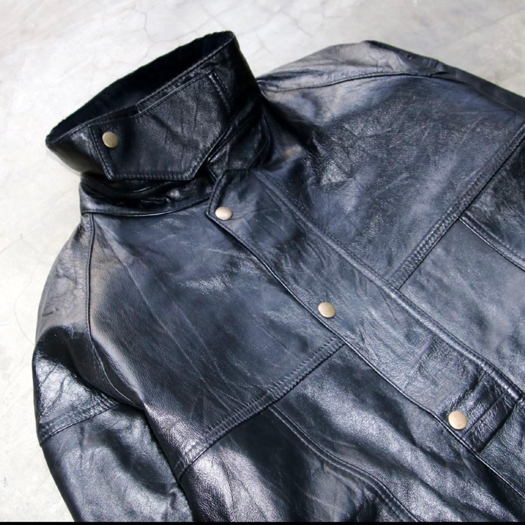 美品　yoused レザードライバーズジャケット　トランスポート　size2