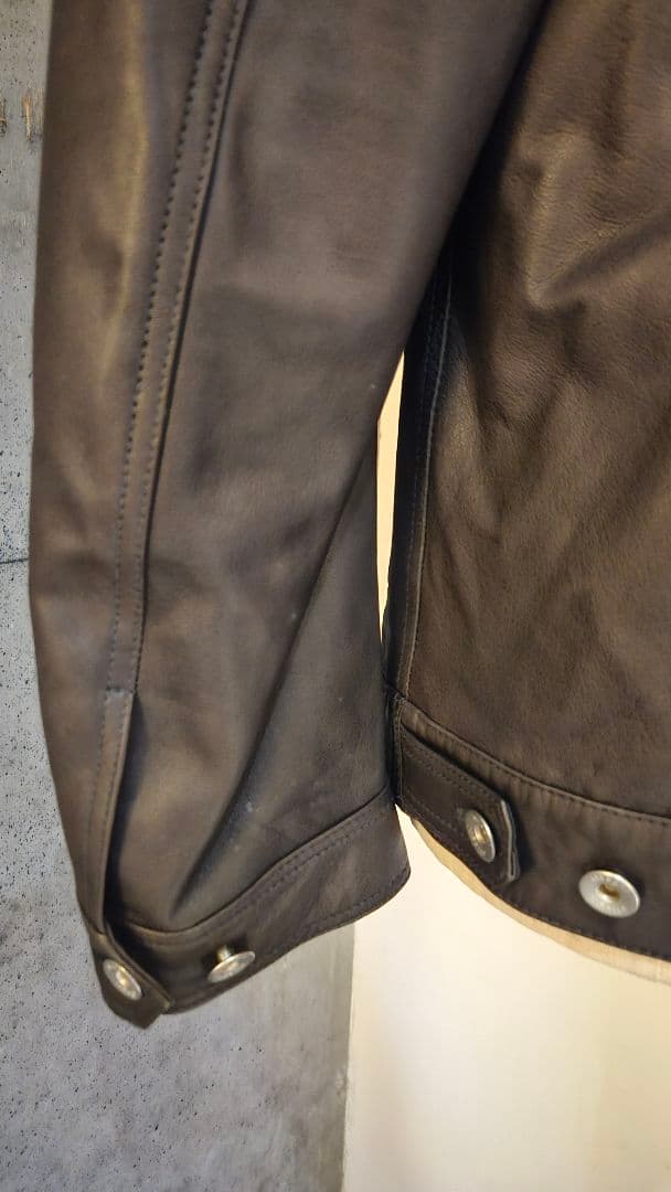 お値下げ☆彡 未着用★　allegri サイズ50 濃茶　レザージャケット