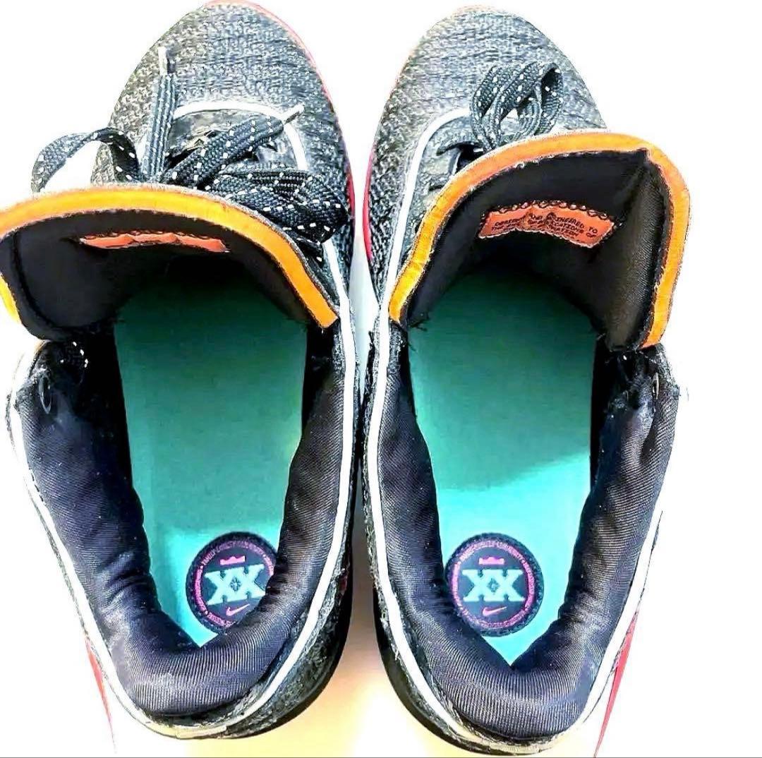 極美品 NIKE レブロン20 26cm バッシュ 黒赤