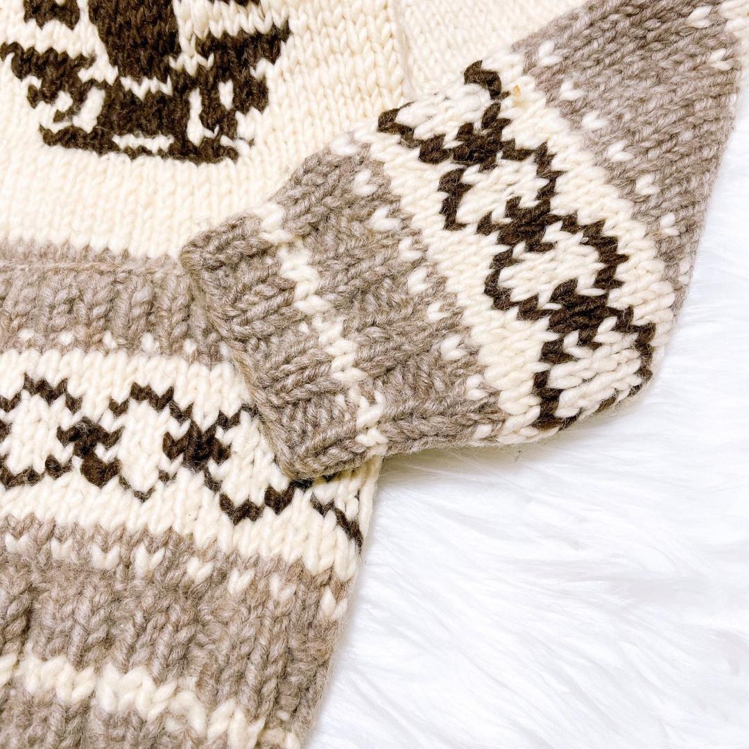 カナディアンセーター　カウチング　ビックイーグル　レザー　フルジップアップ