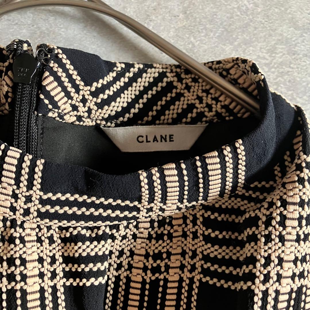 美品 CLANE CHAIN CHECK ONEPIECE ワンピース 2023