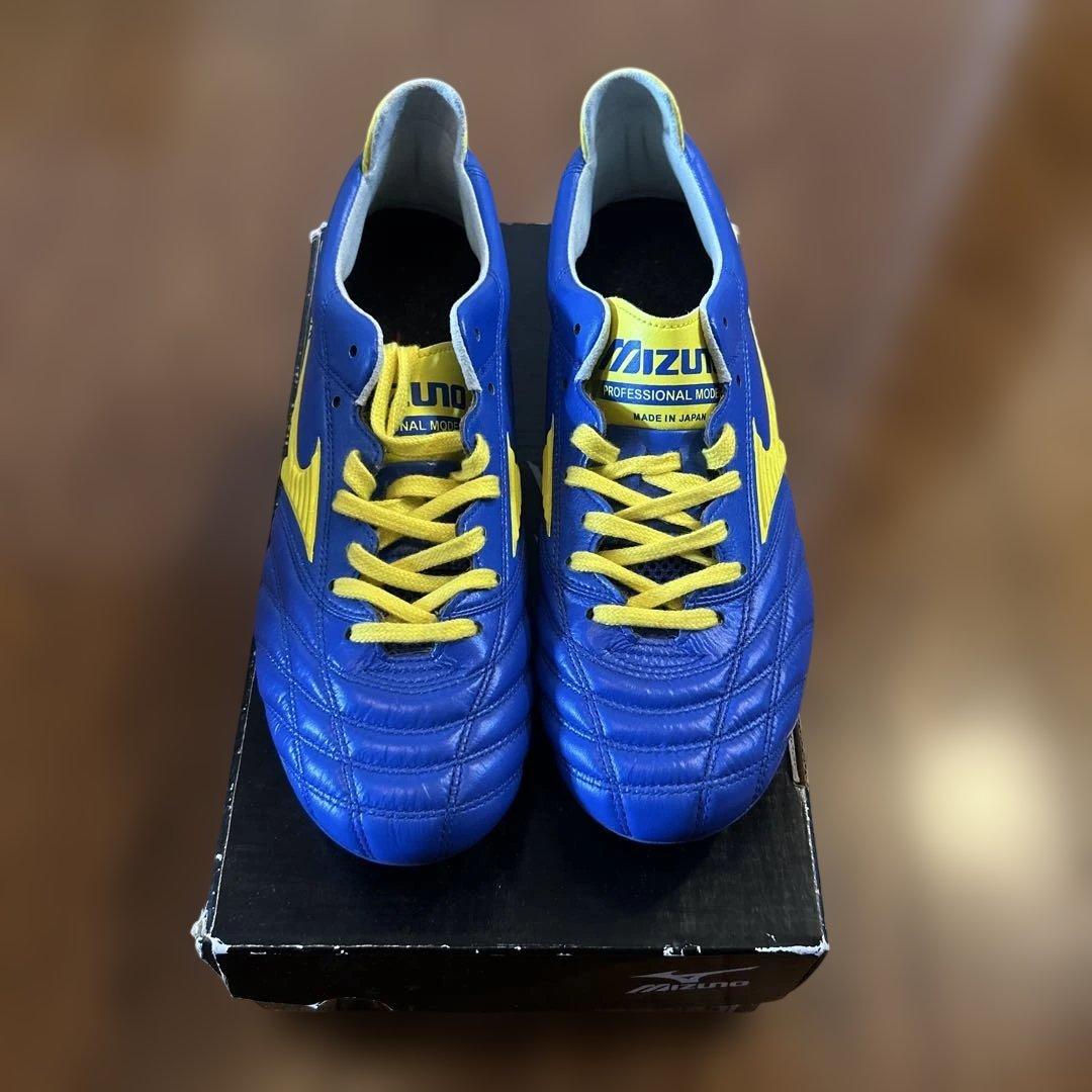 新品未使用MORELIA NEO 青/黄　p1ga141045 25.5cm