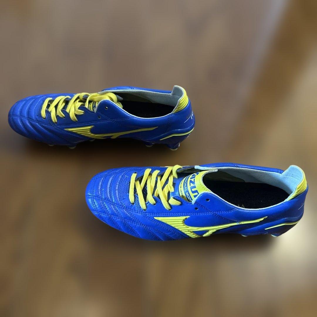 新品未使用MORELIA NEO 青/黄　p1ga141045 25.5cm