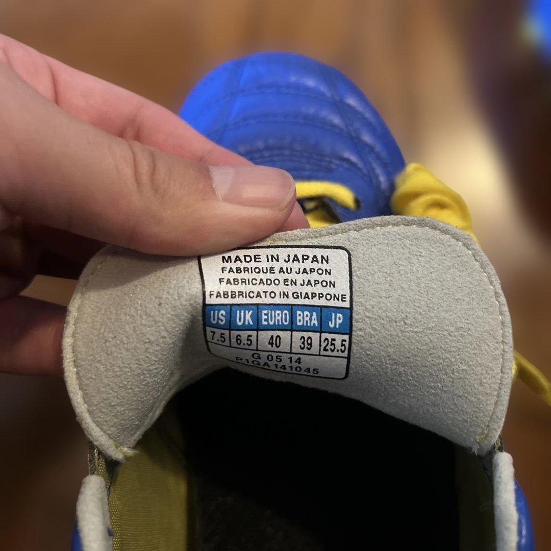 新品未使用MORELIA NEO 青/黄　p1ga141045 25.5cm