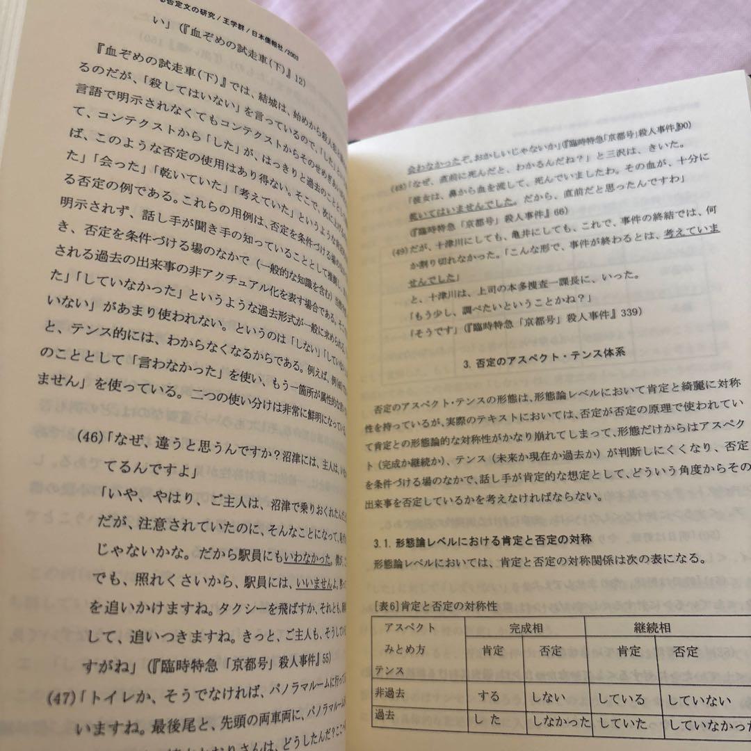 現代日本語における否定文の研究―中国語との対照比較を視野に入れて(帯付き)絶版本