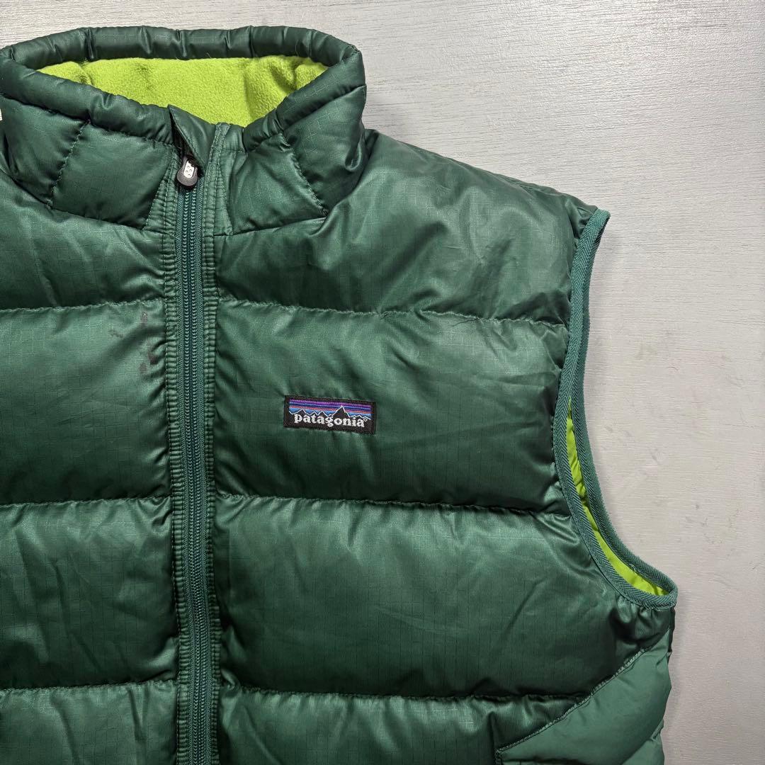 00's patagonia グースダウンベスト　緑　84631F7 S