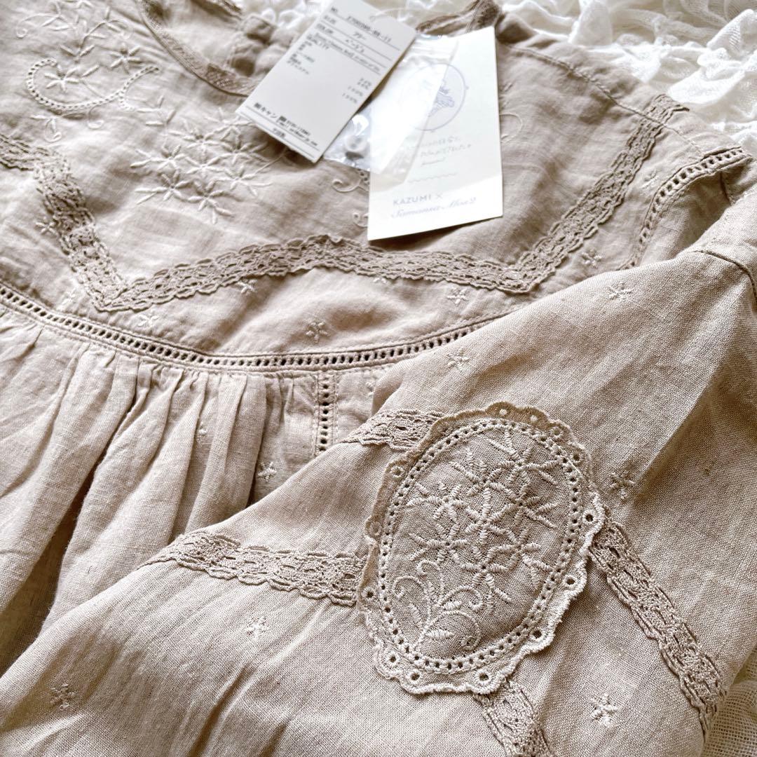 （新品）kazumi × Samansa Mos2　ストール付きレースブラウス