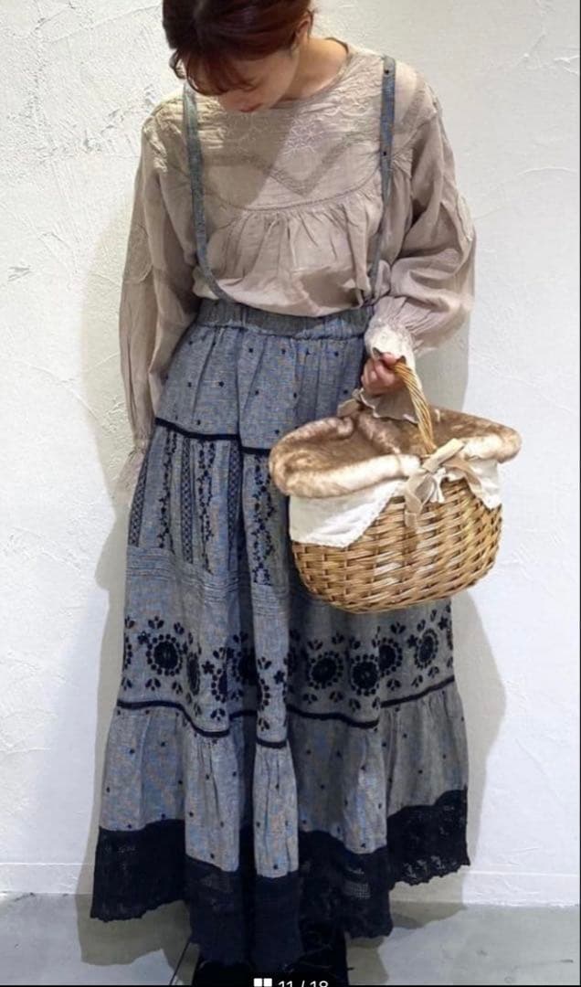 （新品）kazumi × Samansa Mos2　ストール付きレースブラウス