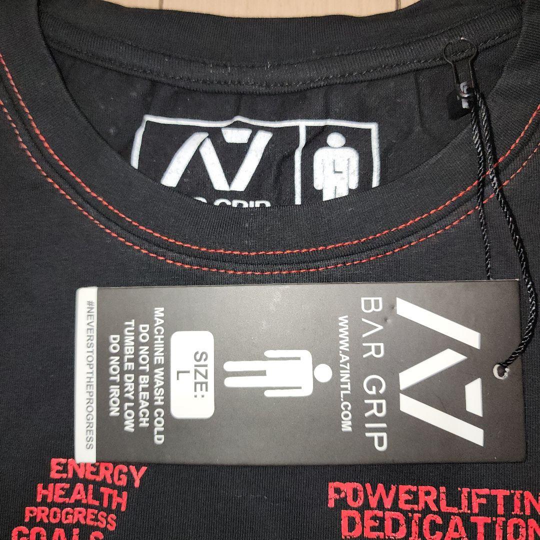 A7 BAR GRIP Tシャツ 黒×赤 Lサイズ