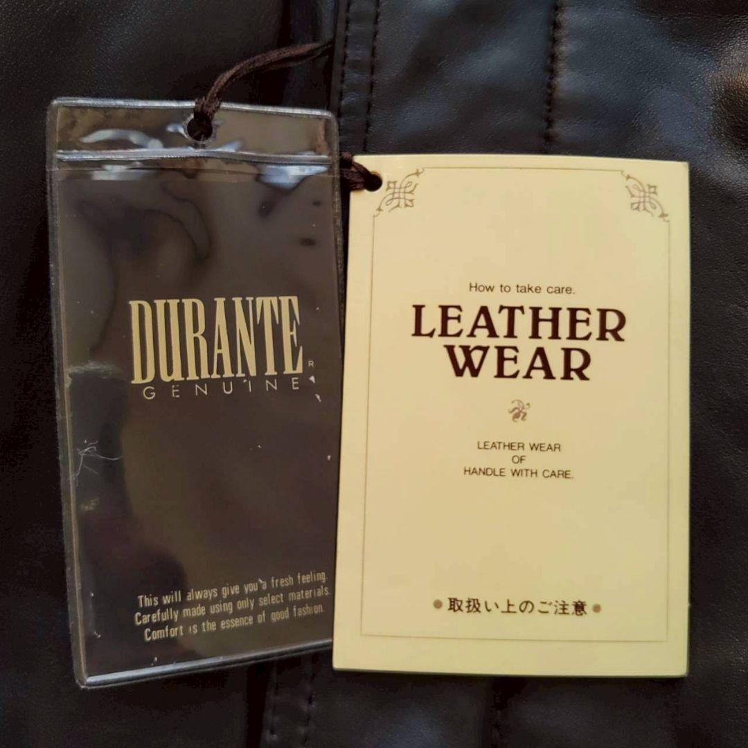 新品 80s DURANTE 羊革 レザーコート ハーフコート カーコート XL