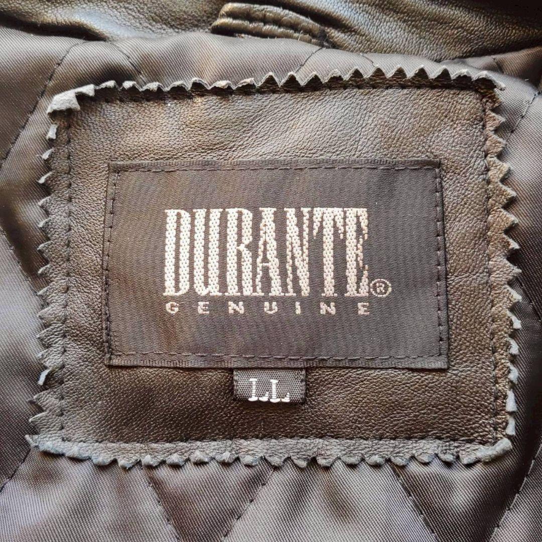 新品 80s DURANTE 羊革 レザーコート ハーフコート カーコート XL