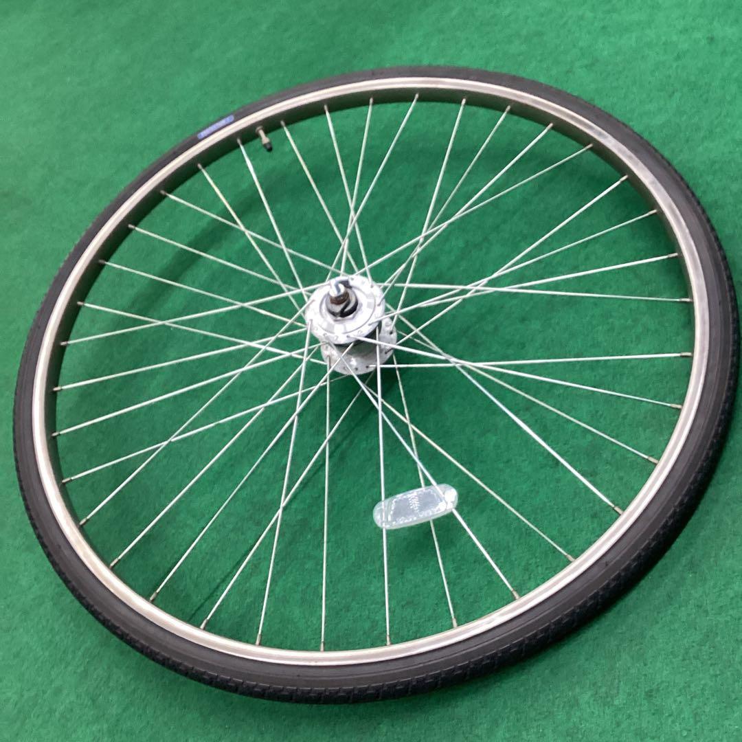 ステンレスリム　前輪 27x1-3/8 タイヤ付 ハブダイナモ 27インチ j2