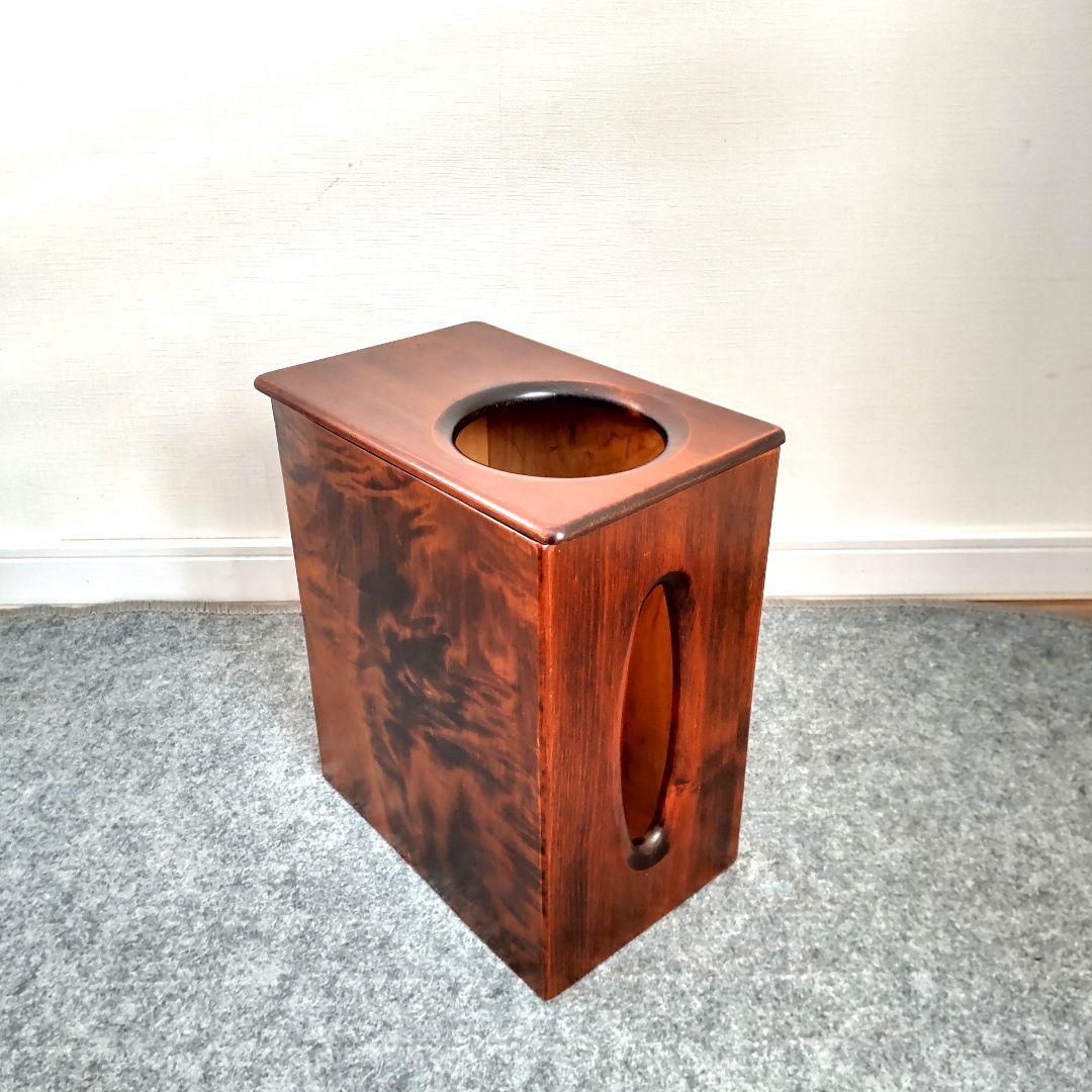 JAPAN VINTAGE　木製　ティッシュケース　ごみ箱　ダストボックス　民芸