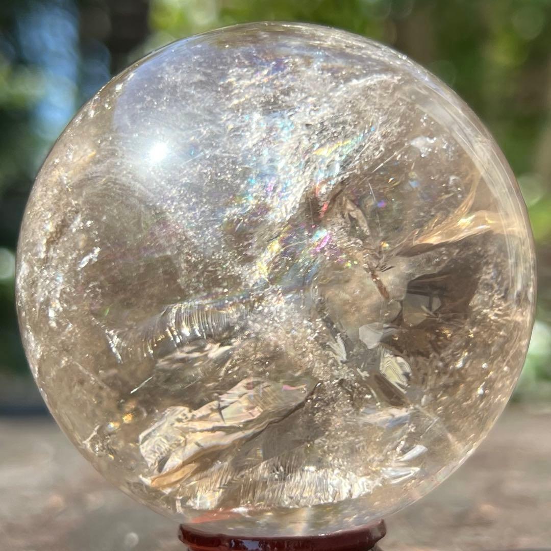 ✳️超激レア✨高品質スフィア✨レインボー ヒマラヤ水晶 煙水晶 丸玉 天然石 原石