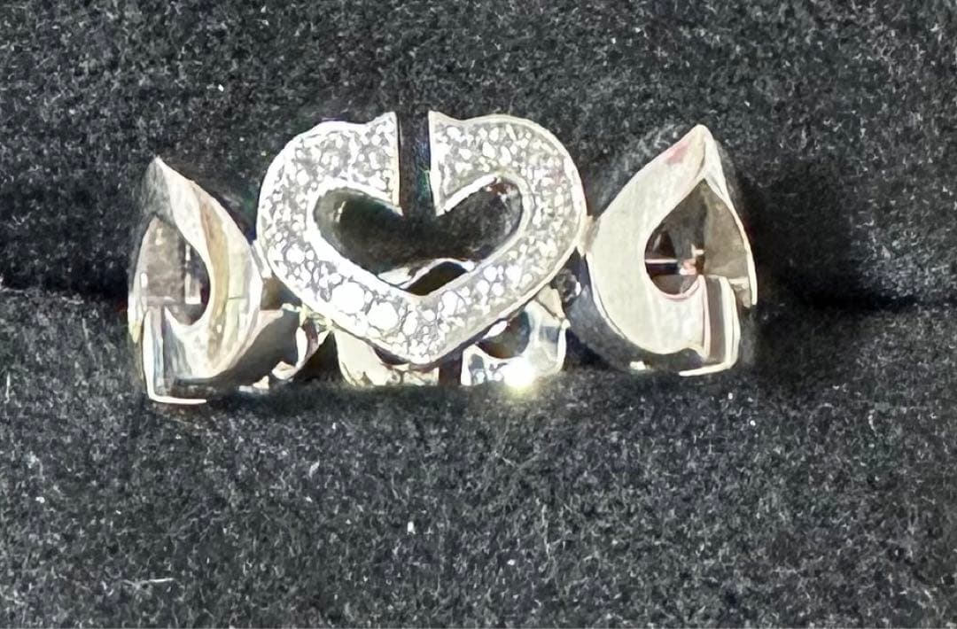 sky　　新品同様　カルティエ　Cハートリング　ダイヤモンド　48 8号