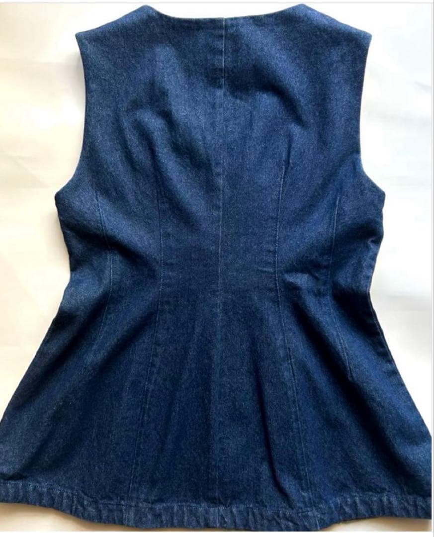 Whim Gazette デニムペプラムジレベ ストジップアップフリ-美品