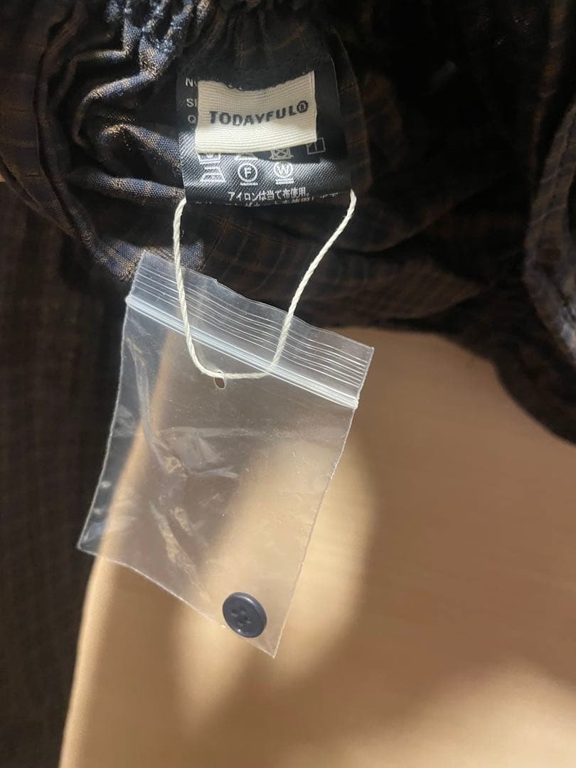 【美品】TODAYFUL Checkgather Compact Blouse