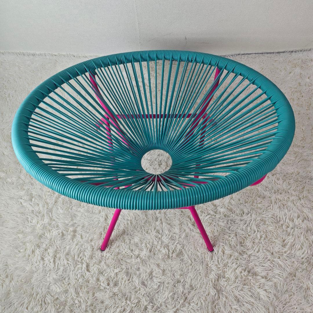 【未使用品】 Francfranc ロータスチェア 完売品 ターコイズ×ピンク