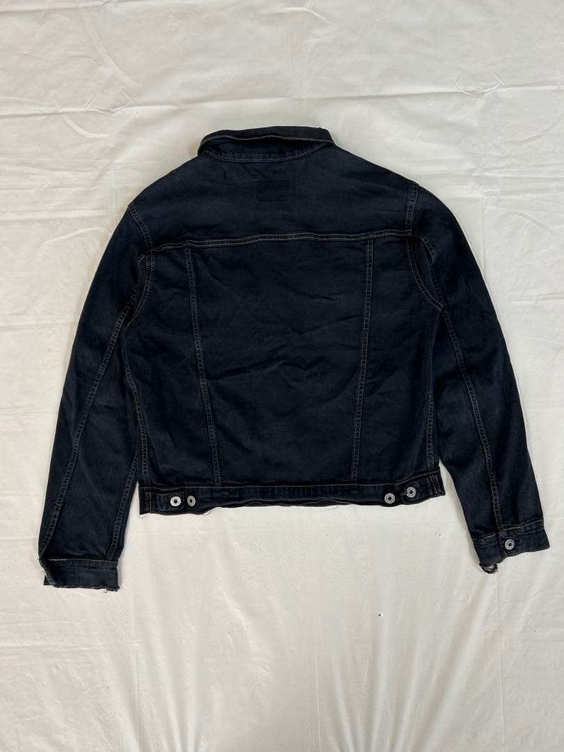 90s ENERGIE ブラックデニムトラッカージャケット 短丈