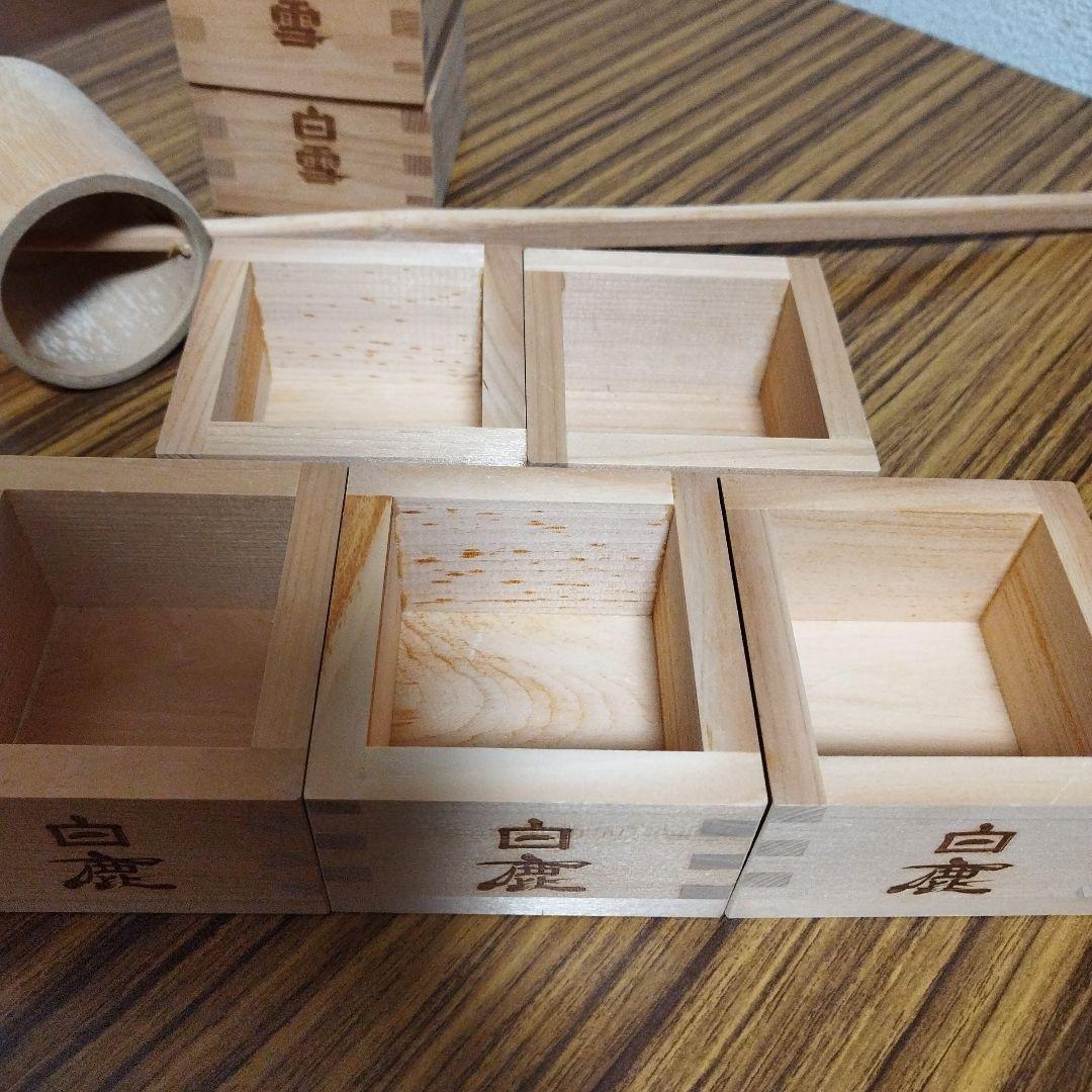 t ishikawa枡と柄杓のセット+グラス36個まとめ売り