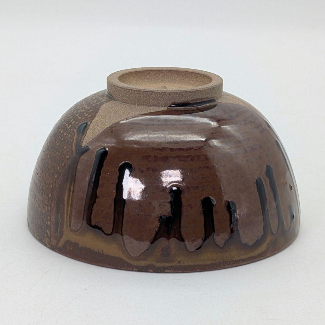 鬼丸碧山 高取焼 掛け分け釉茶盌 用心箱合布 抹茶碗 抹茶茶碗 茶道具 茶器