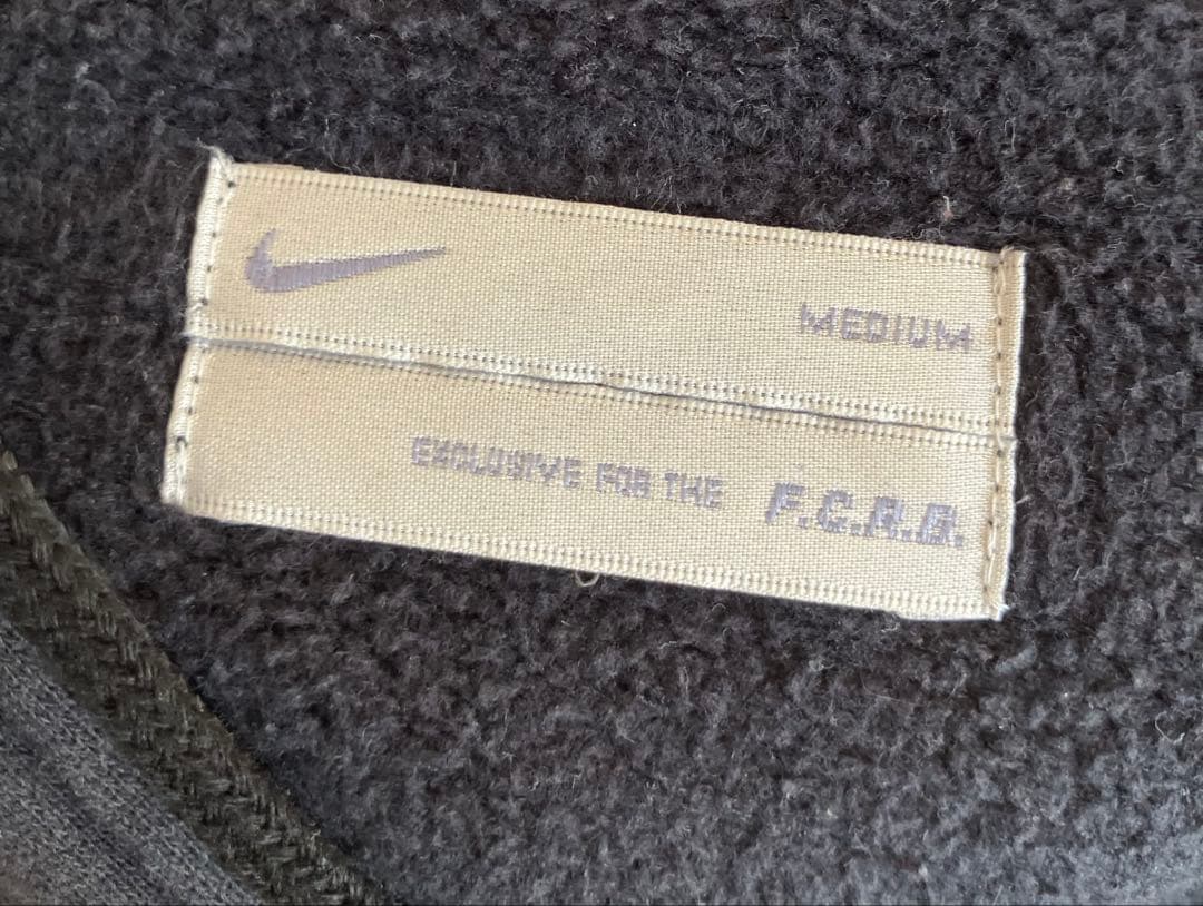 【レア✓FCRB×NIKE】ジップパーカー⚽️Mサイズ/黒グレー/裏起毛