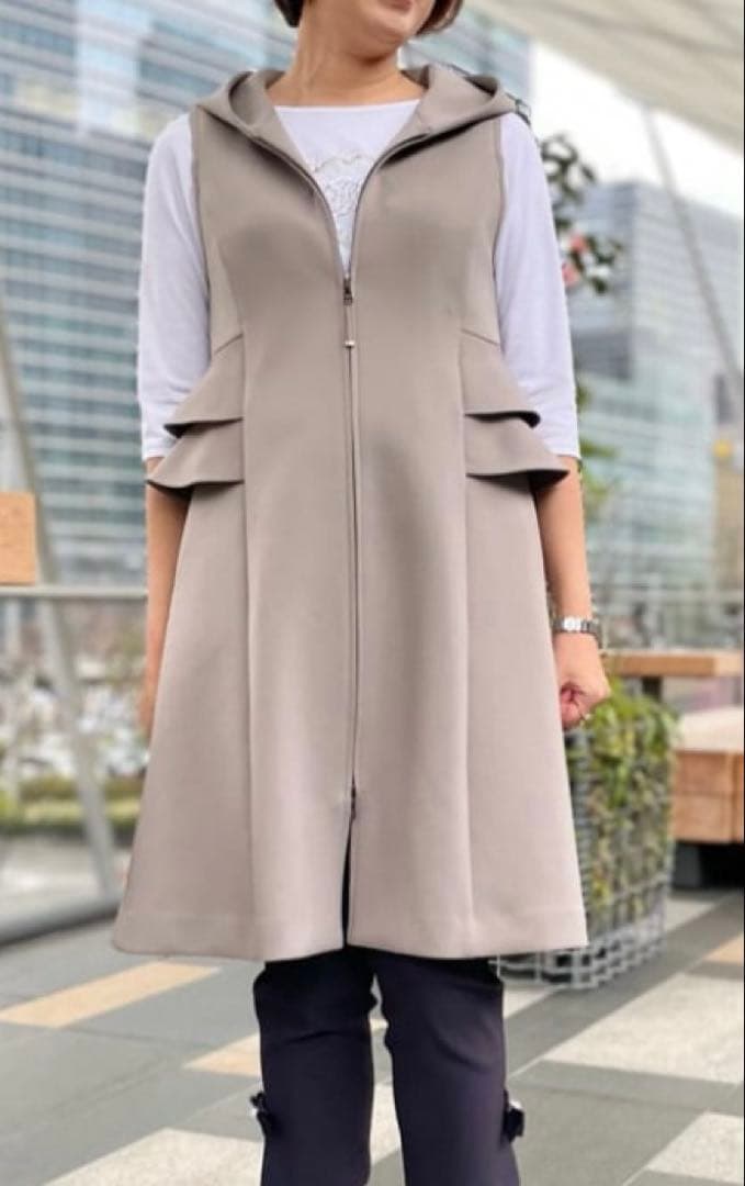 tobechic大きいサイズ44♥︎ダンボールニットロングジレ