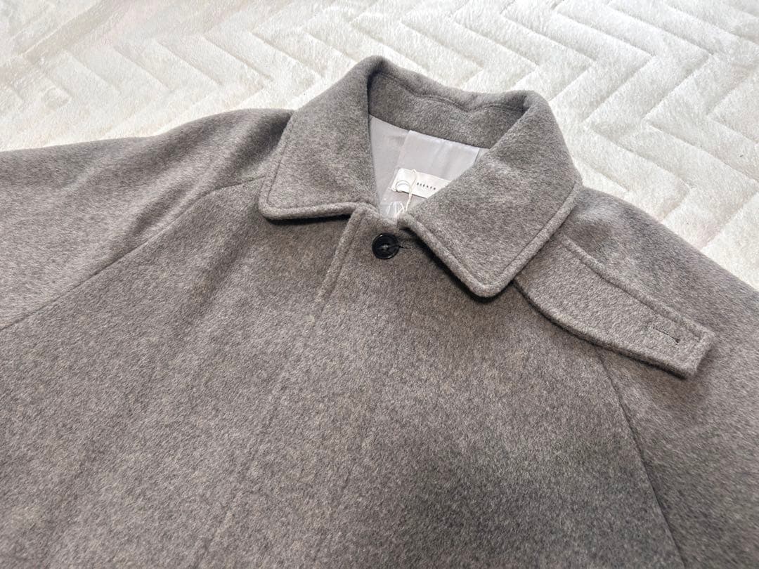 かぐれ　新品　今季　ウールバックタックショートコート　2025秋冬　グレー