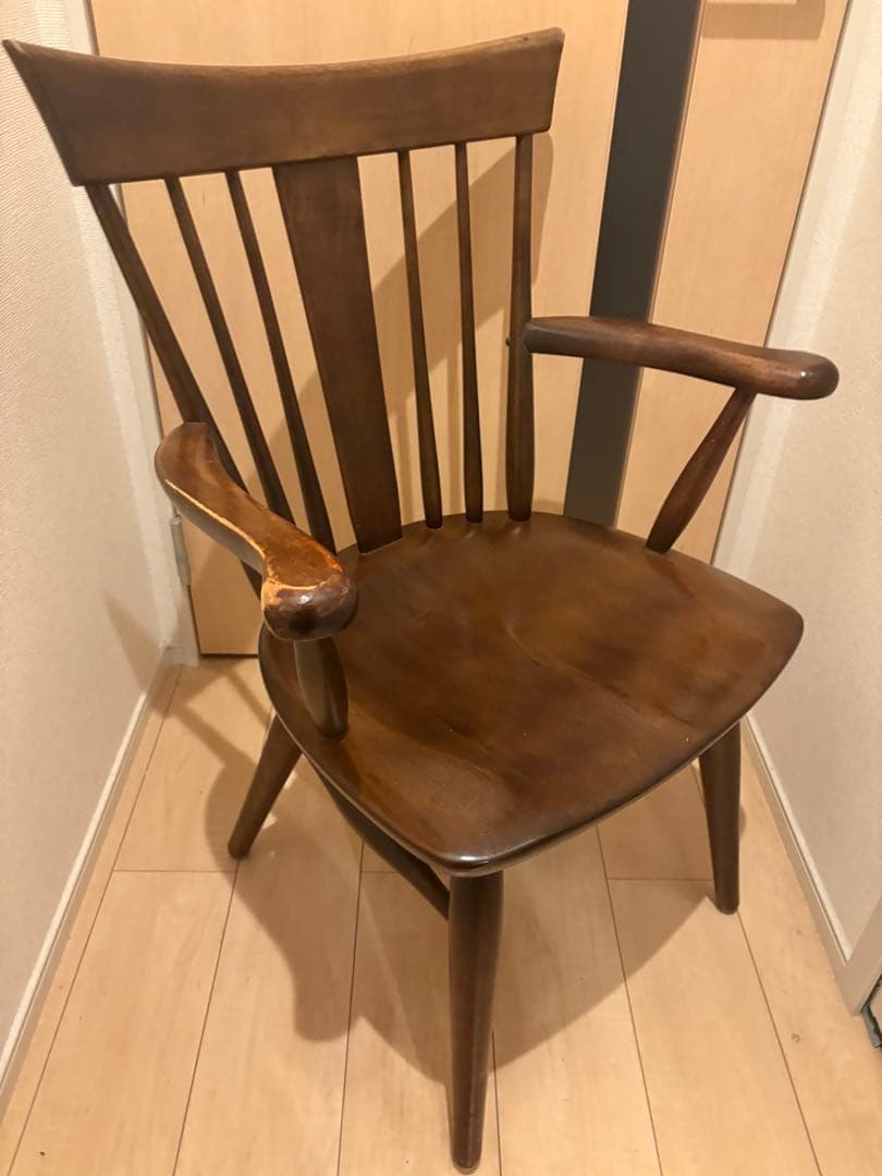 【柏木工】ダイニングチェア　アームチェア　椅子　アンティーク